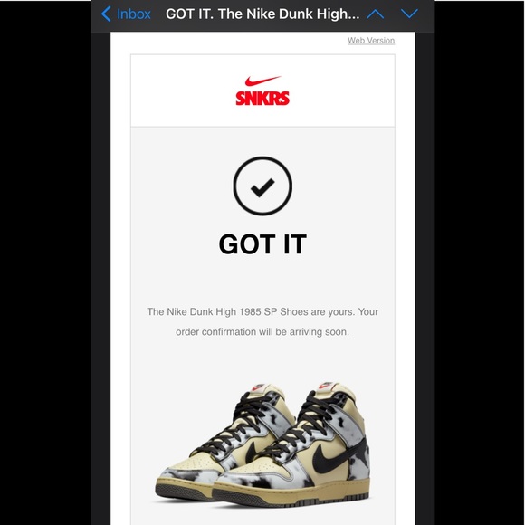 Nike Dunk High 1985 Black Acid Wash - Picture 2 of 6